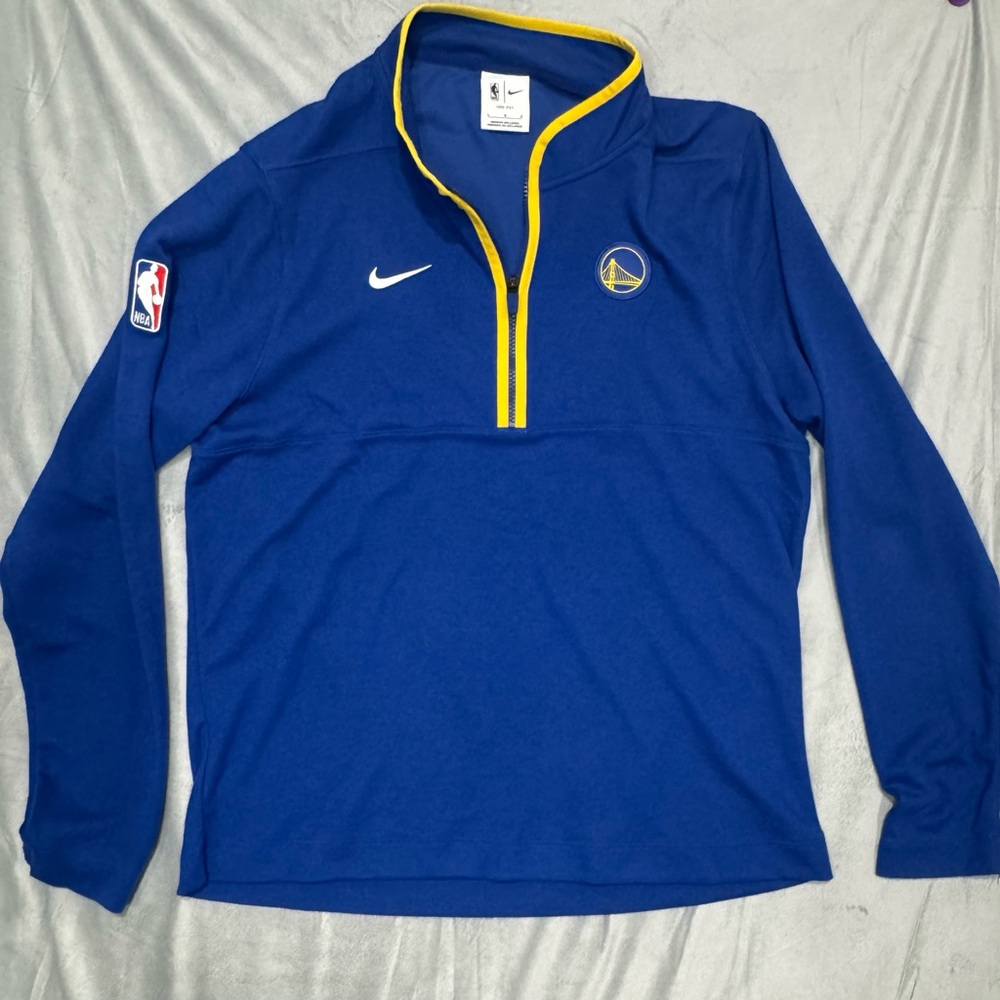 Nike NBA Golden State Warriors Blue Lightweight Half-Zip Jacket